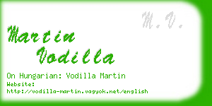 martin vodilla business card